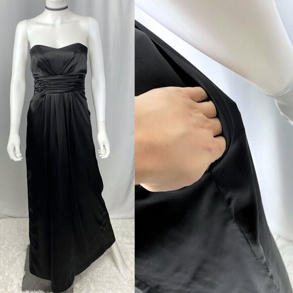 Vintage Y2K Alfred Angelo strapless sweetheart gothic romantic maxi gown small - Picture 2 of 6